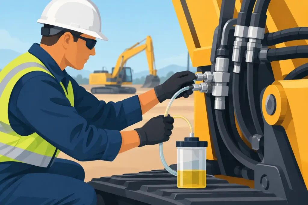 How to Bleed Hydraulic Lines on Heavy Equipment